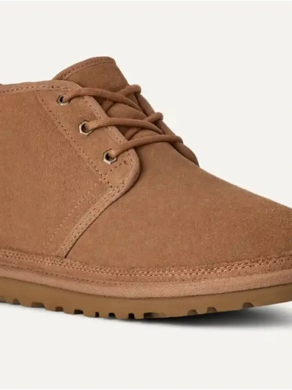 UGG Neumel Chestnut Suede Lace-Up Shearling Ankle Boots